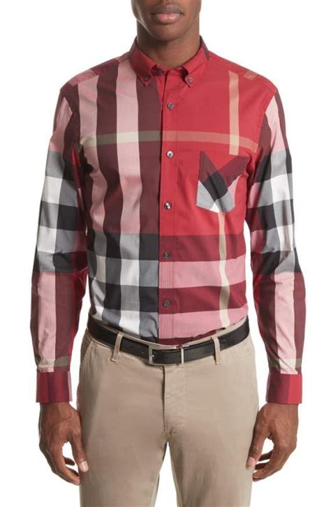 Burberry Thornaby Slim Fit Plaid Sportshirt 